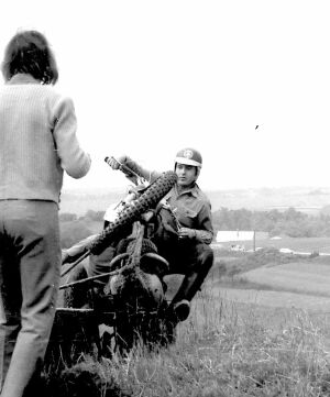 Georgieff/Kolinsky auf Jawa 350 1-Zylinder beim int. Trial Kassel 1971